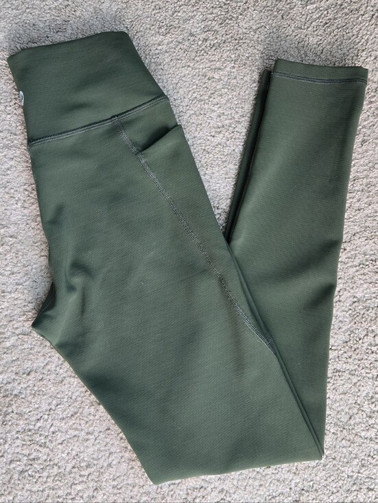 Senita Athletics Pants - Senita Ribbed Shakti Leggings in Green